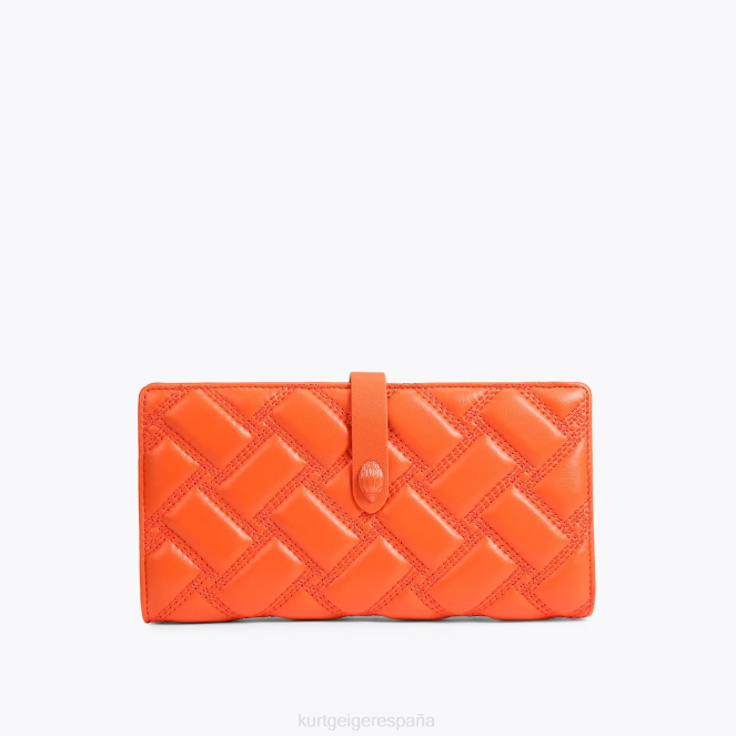 Kurt Geiger mujer cartera suave de cuero londres 2LPR275 | bolsas naranja